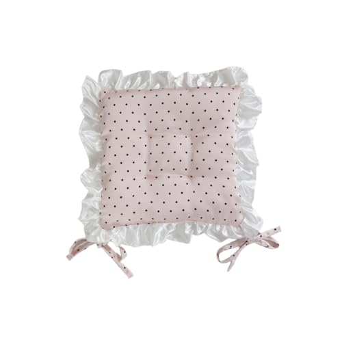 Dualoai Stuhlkissen mit Bändern, Bequem, Vielseitig Und Leicht, mit Rüschen Zur Dekoration, Rosa Punkte Dualoai Stuhlkissen mit Bändern, Bequem, Vielseitig Und Leicht, mit Rüschen Zur Dekoration, Rosa Punkte von Dualoai