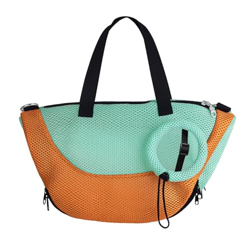 Dualoai Verstellbare Katzenpflegetasche für Reinigung Und Maniküre, orange grün von Dualoai