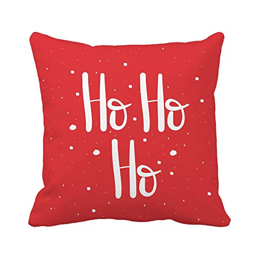 Kopfkissenbezug Rotes Abstraktes Hohoho Einzigartiger Typografischer Weihnachtsmann Perfekte Weihnachtsfeier Sofakissen Bezug Dekorativer Kissenbezug Quadratische Kissenbezüge Für Bett 45X45Cm von DuanJiaQiDeXiaoDian