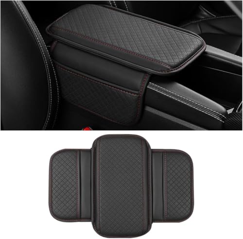 DuanRQ Armlehnen Polster Auto für MG GT II Sedan 2021 2022 2023, Leder Armlehnenkissen für Autos Wasserdicht Mittelarmlehne Pad Bezug für Mittelkonsole für Armlehne von DuanRQ