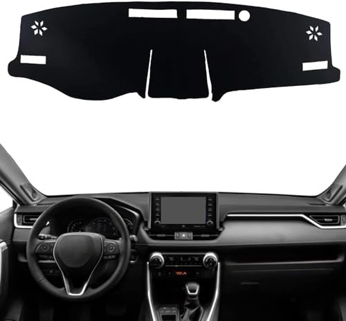 DuanRQ Auto Armaturenbrett Abdeckung für Toyota RAV4 XA50 2019-2020, Abdeckung für Instrumententafel Sonne Schatten Schutz rutschfeste Abdeckmatte von DuanRQ