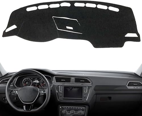 DuanRQ Auto Armaturenbrett Abdeckung für VW Tiguan MK2 2017-2020, Abdeckung für Instrumententafel Sonne Schatten Schutz rutschfeste Abdeckmatte von DuanRQ