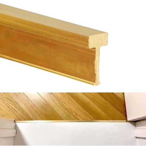 Anpassbare Übergangsleiste aus massivem Messing for Teppich und Fliesen – langlebige Fugenabdeckung for glatte Bodenkanten(W5xH12mm(0.2"x0.47")) von DuanXing