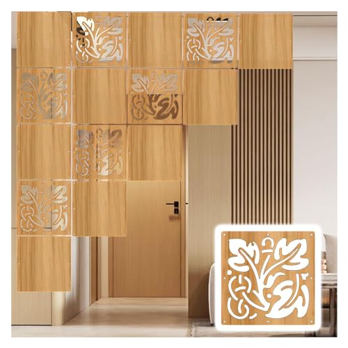 Hängende Raumteilerplatte, 1-100 Stück hängender Raumteiler Größe 29cmx29cm 1-100 Stück Optionen(Natural a,55Pcs) von DuanXing