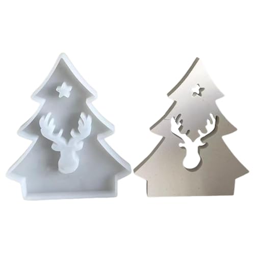 1/3Stk Silikon-Weihnachtsbaumform - Silikonform Kerzenhalter | Teelichthalter Weihnachten Silikonformen Für Harz | Epoxy Harz Silikonform Kerzenständer | Silikon Kerzenhalter Form Für Weihnachten von Dubbulon