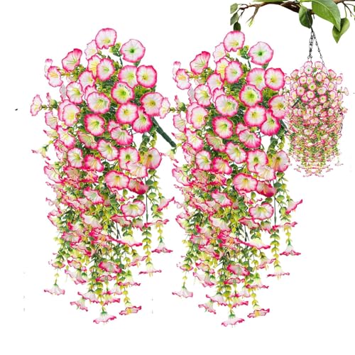 2 Stück Kunstblumen Hängend Draußen - Petunien Seidenblumen, Kunstblumen Wie Echt Hängend Künstliche Hängeblumen, Wetterfest, Balkonpflanzen Seidenblumen Für Outdoor, Balkon, Garten, Hochzeit 2 Stück Kunstblumen Hängend Draußen - Petunien Seidenblumen, Kunstblumen Wie Echt Hängend Künstliche Hängeblumen, Wetterfest, Balkonpflanzen Seidenblumen Für Outdoor, Balkon, Garten, Hochzeit von Dubbulon
