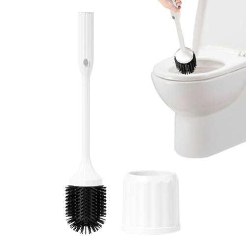 Badezimmer Toilettenbürste | Elektrische Toilettenbürste Mit Halterung Zur Reinigung - Montage-Werkzeug für Wandbefestigung ohne Bohren und Eckenreiniger von Dubbulon