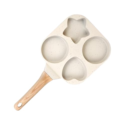 Dubbulon Antihaft Eierbratpfanne,4-Tassen Frühstückspfanne | Ergonomische Griff Eierpfanne Zur Pfannkuchenzubereitung Und Frühstückskochen von Dubbulon