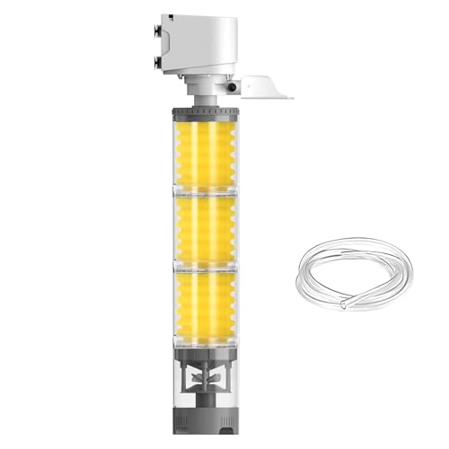 Dubbulon Aquariumfilter,Leiser Filtervorsatz - Leiser Mehrstufiger Belüfterfilter für Aquarien mit Schildkröten Pflanzen Algen in Süß- und Salzwasserumgebungen Dubbulon Aquariumfilter,Leiser Filtervorsatz - Leiser Mehrstufiger Belüfterfilter für Aquarien mit Schildkröten Pflanzen Algen in Süß- und Salzwasserumgebungen von Dubbulon