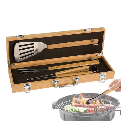 Dubbulon BBQ Zubehör Set | Grill Set Aufbewahrungstasche Grillbesteck | Grillzubehör Mit Aufbewahrungstasche Für Outdoor Camping Familienfeiern Garten von Dubbulon