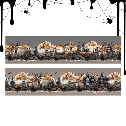 Dubbulon Bastelklebeband | Deko Klebeband Mit Aufklebern - Festliche Gothische Aufkleberrolle Für Festtage Schule Tagebuch Basteln von Dubbulon