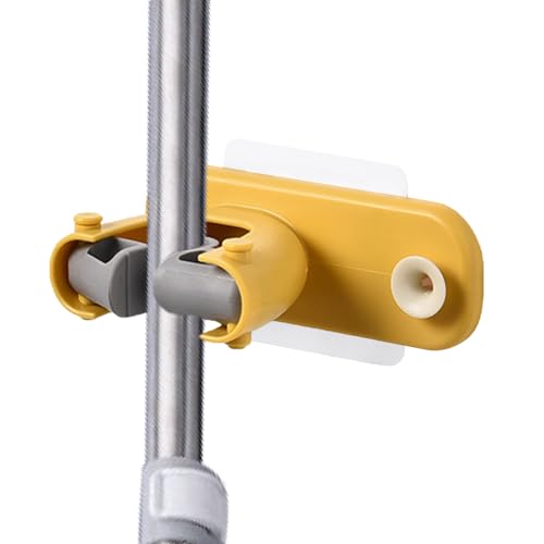 Dubbulon Besenhalter - Wandhalter Mit Haken - Spurlose Platzsparende Klebehalterung Zur Aufbewahrung Von Reinigungswerkzeugen Für Werkstatt Und Dubbulon Besenhalter - Wandhalter Mit Haken - Spurlose Platzsparende Klebehalterung Zur Aufbewahrung Von Reinigungswerkzeugen Für Werkstatt Und von Dubbulon