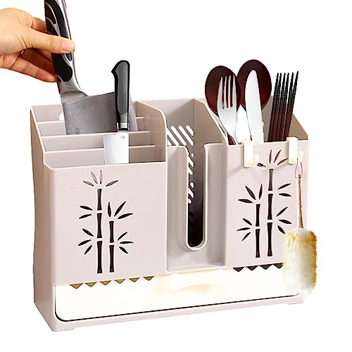 Dubbulon Besteck-Trockenhalter,Kein Stanzen, Besteckkorb, geteilter Besteckständer - Abtropfbehälter für Besteck zur Küchenorganisation, Utensilienaufbewahrung für Löffel, Gabeln, Essstäbchen Dubbulon Besteck-Trockenhalter,Kein Stanzen, Besteckkorb, geteilter Besteckständer - Abtropfbehälter für Besteck zur Küchenorganisation, Utensilienaufbewahrung für Löffel, Gabeln, Essstäbchen von Dubbulon