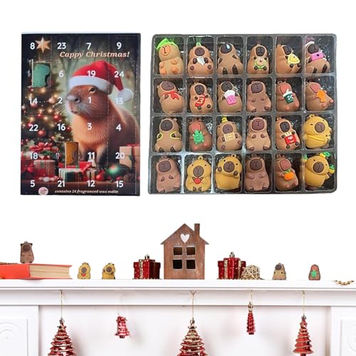 Dubbulon Christmas Adventskalender | 24 Tage Countdown Kalender Capybara Figuren Set | Festlicher Schreibtischschmuck Adventsdekoration, Dubbulon Christmas Adventskalender | 24 Tage Countdown Kalender Capybara Figuren Set | Festlicher Schreibtischschmuck Adventsdekoration, von Dubbulon