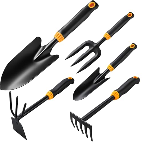 Dubbulon Garten Handschaufel,5-teiliges Kleines Gartenschaufel-Set - Gartenwerkzeug für Gemüseanbau Umpflanzen Hochbeet Rasenpflege Balkon Camping mit ergonomischem Griff Dubbulon Garten Handschaufel,5-teiliges Kleines Gartenschaufel-Set - Gartenwerkzeug für Gemüseanbau Umpflanzen Hochbeet Rasenpflege Balkon Camping mit ergonomischem Griff von Dubbulon