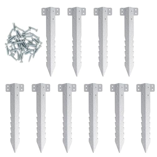 Dubbulon Gartenbeet Eckbrackets, 10 Stück Garten Schwellen Haken, Robuster Metallpflock Für Stützmauern Urban Gartenbau von Dubbulon