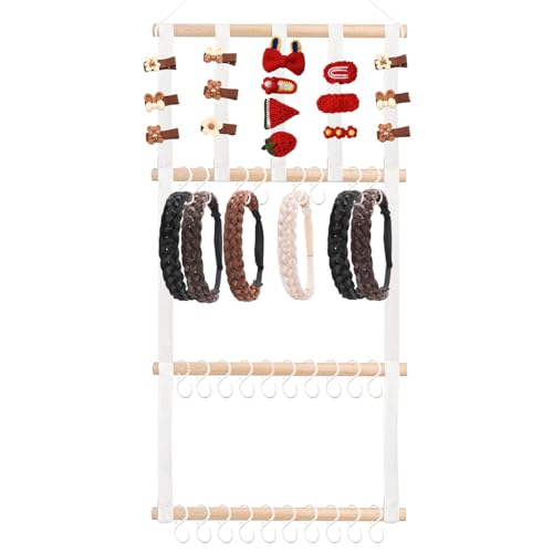 Dubbulon Haarschleifen Organizer - Schleifenhänger,Aufbewahrung und Präsentation für Halsketten mit 30 Haken als Wanddekoration für Kinderzimmer Spielzimmer Babyzimmer Schlafzimmer und Dubbulon Haarschleifen Organizer - Schleifenhänger,Aufbewahrung und Präsentation für Halsketten mit 30 Haken als Wanddekoration für Kinderzimmer Spielzimmer Babyzimmer Schlafzimmer und von Dubbulon