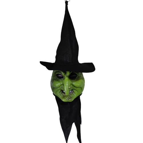 Dubbulon Hexendekoration - Leuchtende Hexen Deko Mit Blinklicht Und Gruseldekoration,Fotostudio Halloween Party Deko Mit Licht Und Sound Für Drinnen Draußen Haus Garten Gruselhaus von Dubbulon