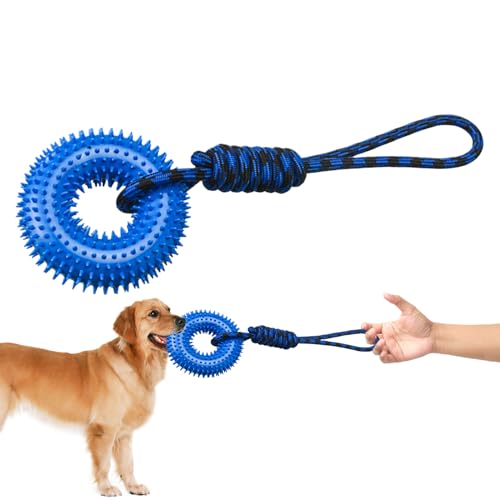 Dubbulon Hund Quietschspielzeug - Stachelring Für Kauer - Unzerstörbares Hundespielzeug Für Aggressives Mit Seil Für Welpen Während des Zahnens Zur Reduzierung Von Langeweile Und Für Mentale Dubbulon Hund Quietschspielzeug - Stachelring Für Kauer - Unzerstörbares Hundespielzeug Für Aggressives Mit Seil Für Welpen Während des Zahnens Zur Reduzierung Von Langeweile Und Für Mentale von Dubbulon