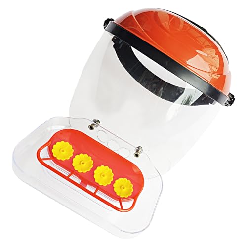 Dubbulon Kolibri Futterhut Für Den Kopf, Kolibri Kopfhelm Tragbare Maske, Verstellbare Kopfbedeckung Vogelfutterung Outdoor Garten Camping Wandern von Dubbulon