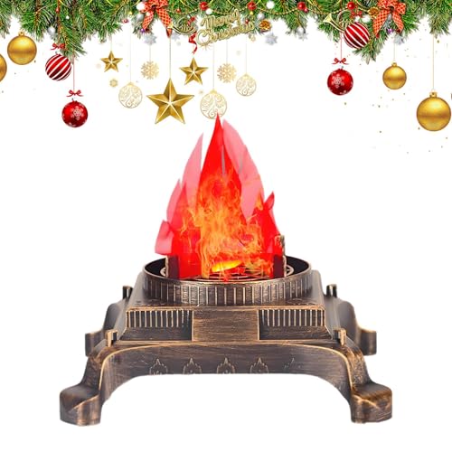 Dubbulon Künstliche Feuerstelle,Realistische Elektrische USB Flammenlampe | Bühnenfeuer Ausstattung Für Schlafzimmer Garten Tisch Deko Weihnachten Erntedankfest von Dubbulon