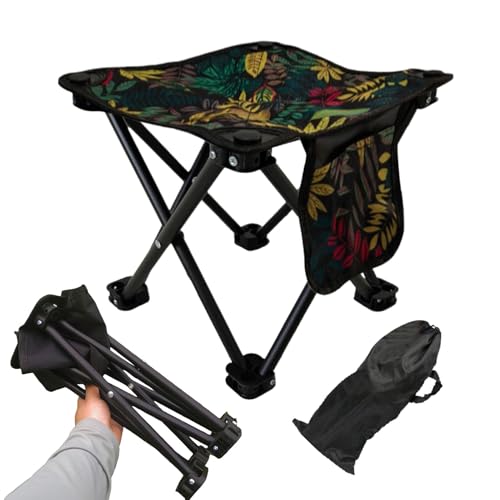 Dubbulon Outdoor Klappstuhl - Outdoor Campingstuhl Klappbar Zubehör,Hocker Mit Tragetasche Leichtgewicht & Campingausrüstung Für Garten Sport von Dubbulon