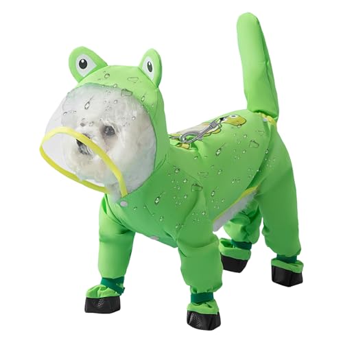 Dubbulon Regenjacke Für Hunde, wasserdichte Regenjacke Für Mittelgroße Hunde, Schwanz & Pfotenschutz Für Kleine Mittelgroße Große Schnee Gewitter Kaltes Wetter Tägliche Spaziergänge von Dubbulon