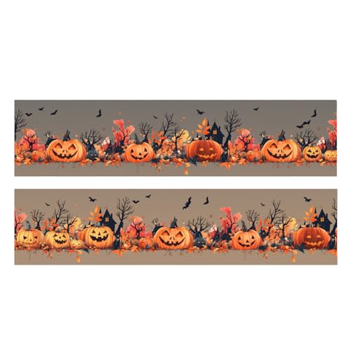 Dubbulon Scrapbook Klebeband Set,Halloween Vintage Klebeband | Festliche Gothische Aufkleberrolle Für Festtage Schule Tagebuch Basteln von Dubbulon