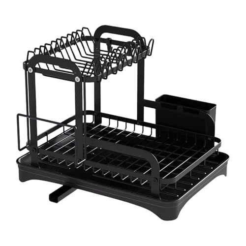 Dubbulon Spültrockner Für Die Küche,Geschirr Abtropfgestell - Platzsparender Abtropfhalter Mit Abtropfschale Als Küchen Organizer Für Tassen Besteck Teller Schalen Arbeitsplatte Haushalt Wohnung Dubbulon Spültrockner Für Die Küche,Geschirr Abtropfgestell - Platzsparender Abtropfhalter Mit Abtropfschale Als Küchen Organizer Für Tassen Besteck Teller Schalen Arbeitsplatte Haushalt Wohnung von Dubbulon