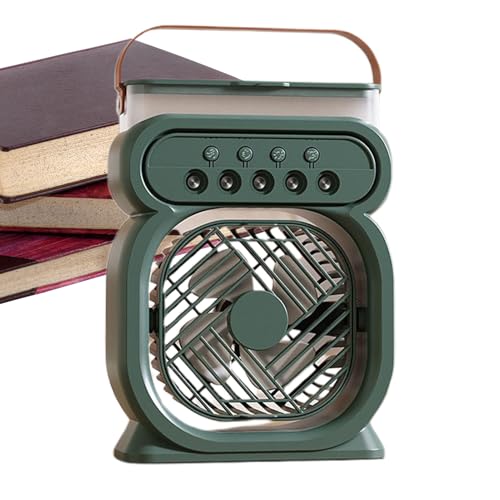 Dubbulon Tragbarer Nebellüfter,Tragbarer Kühlventilator mit Sprühnebel - 7 Farben Nachtlicht 3 Windstufen Kühlgerät Für Alle Altersgruppen von Dubbulon