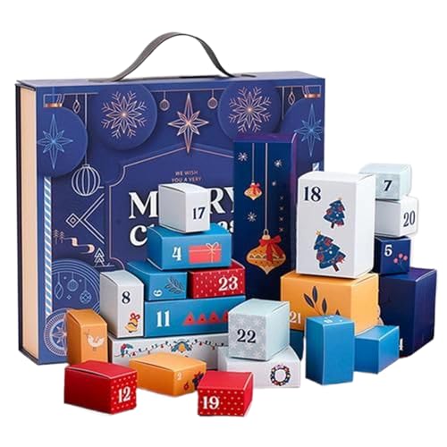 Dubbulon Weihnachts Countdown Kalender Boxen - 24-Tage Weihnachtskalender-Box,Nummerierte Multifunktions-Behälter Saison Deko Für Schokolade Fondant Nugat Kleine Spielzeuge Schmuck Dubbulon Weihnachts Countdown Kalender Boxen - 24-Tage Weihnachtskalender-Box,Nummerierte Multifunktions-Behälter Saison Deko Für Schokolade Fondant Nugat Kleine Spielzeuge Schmuck von Dubbulon