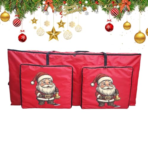 Dubbulon Weihnachtsbaum Aufbewahrungstasche - Organizer Mit Reißverschluss Und 2 Fronttaschen - Aufbewahrungsorganizer für Weihnachtsdekoration und Kränze - Für Girlanden Möbel Garage Wohnzimmer von Dubbulon