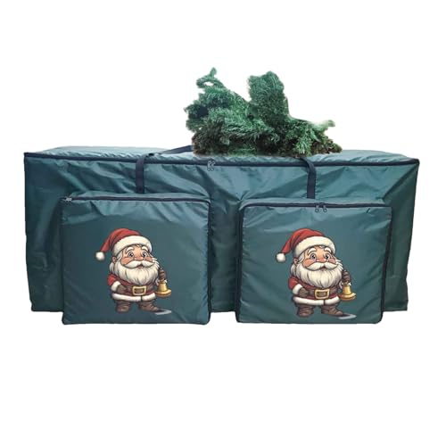 Dubbulon Weihnachtsbaum Aufbewahrungstasche | Organizer Mit Reißverschluss Und 2 Fronttaschen - Weihnachtskranz Aufbewahrungsbehälter | Für Waschraum Garage Wohnung Reise Wohnheim von Dubbulon
