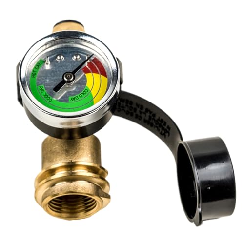 Dubbulon flaschen-Adapter, Druckmesser Mit Manometer, Grillanschluss Für Outdoor Kocher Heizung BBQ Camping von Dubbulon