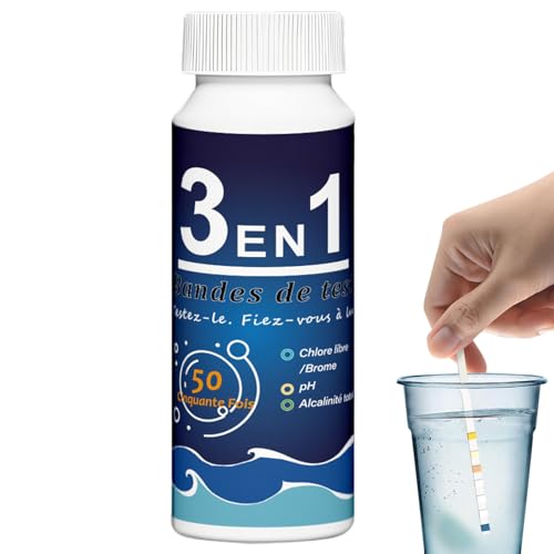 Schwimmbad Teststreifen | Wasserteststreifen | Präzise Salzmessung 50 Stück Zur Pflege Ausgleich Spa Frischwasser Salzwasser Eingelassener Teich Schwimmbad Teststreifen | Wasserteststreifen | Präzise Salzmessung 50 Stück Zur Pflege Ausgleich Spa Frischwasser Salzwasser Eingelassener Teich von Dubbulon