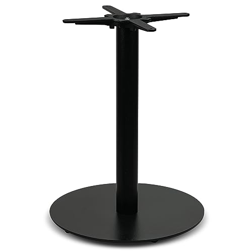 Dublino Tischgestell Tischbein schwarz | Premium | Metall PJ7086 | Esstisch | Höhe 73 cm | 19 kg | Bodenplatte Ø 56 cm | max. Tischplattengröße 75x75 / Ø 100 cm von Dublino