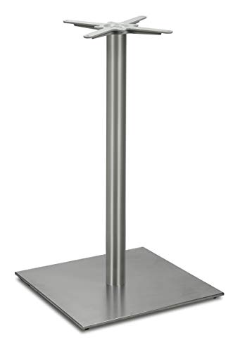 Dublino Stehtischgestell Tischbein Edelstahl | Premium | PD7596inox/110 | INOX | Stehtisch | Höhe 108 cm | 33 kg | Bodenplatte 60x60 cm | max. Tischplattengröße 90x90 / Ø 120 cm von Dublino