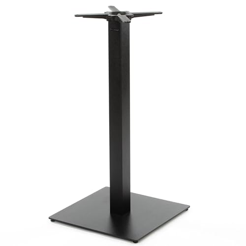 Dublino Stehtischgestell Tischbein Schwarz | Premium | PJ7594/110 | Metall | Stehtisch | H 108 cm | 25 kg | Bodenplatte 55x55 cm | max. Tischplattengröße 80x80 / Ø 80 cm von Dublino