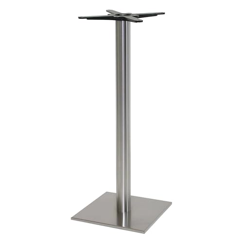 Dublino Stehtischgestell Tischbein Edelstahl | Premium | PD7589inox/110 | INOX | Stehtisch | H 109 cm | 21 kg | Bodenplatte 45x45 cm | max. Tischplattengröße 70x70 / Ø 90 cm von Dublino