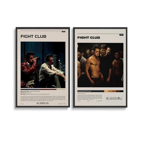 Duboueu 2 PCS Fight Poster Club Classic Movie Film Cover Poster Für Zimmer, Ästhetische Leinwand-Wandkunst, Schlafzimmer-Dekor Poster 12x18inch(30x45cm) von Duboueu