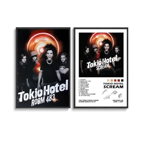 Duboueu 2 PCS Tokio Poster Hotel Music Album Vintage Rock Band Cover Poster Für Zimmer, Ästhetische Leinwand-Wandkunst, Schlafzimmer-Dekor Poster 12x18inch(30x45cm) von Duboueu