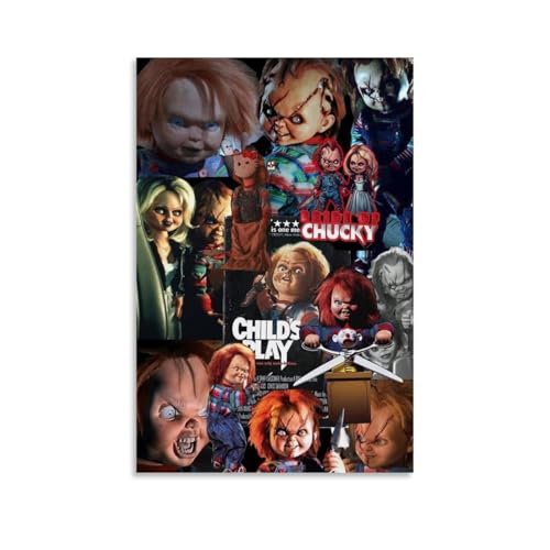 Duboueu Bride Poster Of Chucky Horror Movie Film Retro Collage Cover Für Zimmer, Ästhetische Leinwand-Wandkunst, Schlafzimmer-Dekor Poster 12x18inch(30x45cm) von Duboueu