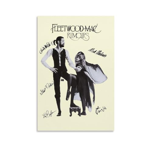 Duboueu Fleetwood Poster Mac Music Band Album Vintage Cover Signed Für Zimmer, Ästhetische Leinwand-Wandkunst, Schlafzimmer-Dekor Poster 24x36inch(60x90cm) von Duboueu