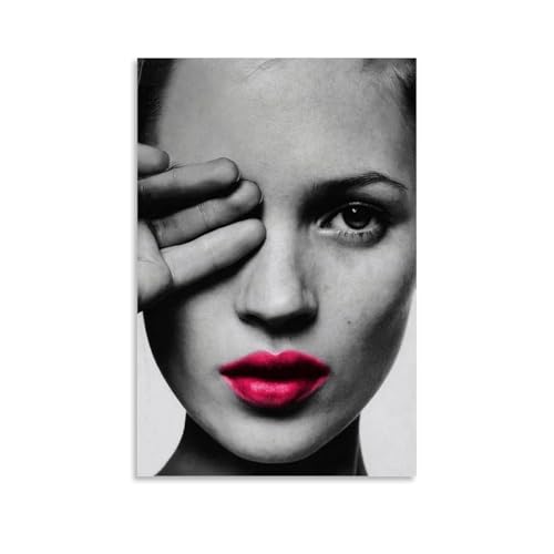 Duboueu Kate Poster Moss Model Music Retro Vintage Cover Für Zimmer, Ästhetische Leinwand-Wandkunst, Schlafzimmer-Dekor Poster 24x36inch(60x90cm) von Duboueu