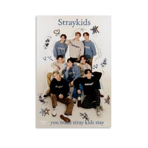 Duboueu Stray Poster Kids Music Band Kpop Group Vintage Retro Cover Für Zimmer, Ästhetische Leinwand-Wandkunst, Schlafzimmer-Dekor Poster 20x30inch(50x75cm) von Duboueu