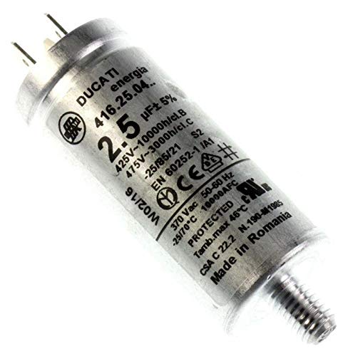 Ducati Kondensator 2,5 μF-475V DC Metall Rund Durchsteckmontage Elektronikbauteil 416250429 von Ducati