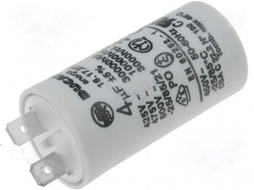 Motorkondensator Anlaufkondensator Betriebskondensator Kondensator 4,0uF 400V Ducati 4.16.17.07.TA von Ducati Energia