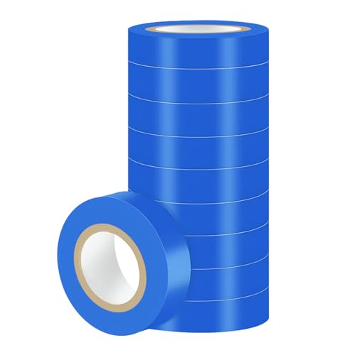 Duccinp Blau Isolierband 18mm x 13m 10 Stück PVC Elektrische Leitungen Reparatur, Hitzebeständig Hochflexibe Wasserdicht Electrical Tape für Verdrahtungsprojekte und Reparaturen Duccinp Blau Isolierband 18mm x 13m 10 Stück PVC Elektrische Leitungen Reparatur, Hitzebeständig Hochflexibe Wasserdicht Electrical Tape für Verdrahtungsprojekte und Reparaturen von Duccinp