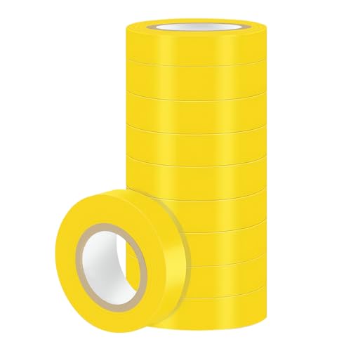 Duccinp Gelb Isolierband 18mm x 13m 10 Stück PVC Elektrische Leitungen Reparatur, Hitzebeständig Hochflexibe Wasserdicht Electrical Tape für Verdrahtungsprojekte und Reparaturen Duccinp Gelb Isolierband 18mm x 13m 10 Stück PVC Elektrische Leitungen Reparatur, Hitzebeständig Hochflexibe Wasserdicht Electrical Tape für Verdrahtungsprojekte und Reparaturen von Duccinp