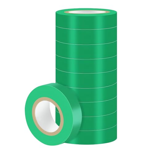 Duccinp Grün Isolierband 18mm x 13m 10 Stück PVC Elektrische Leitungen Reparatur, Hitzebeständig Hochflexibe Wasserdicht Electrical Tape für Verdrahtungsprojekte und Reparaturen Duccinp Grün Isolierband 18mm x 13m 10 Stück PVC Elektrische Leitungen Reparatur, Hitzebeständig Hochflexibe Wasserdicht Electrical Tape für Verdrahtungsprojekte und Reparaturen von Duccinp